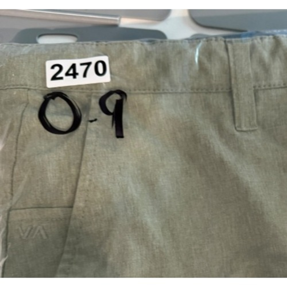 RVCA Mens Hybrid Shorts Size 38 Olive Green Heather Skater Y2K Casual - Picture 10 of 10